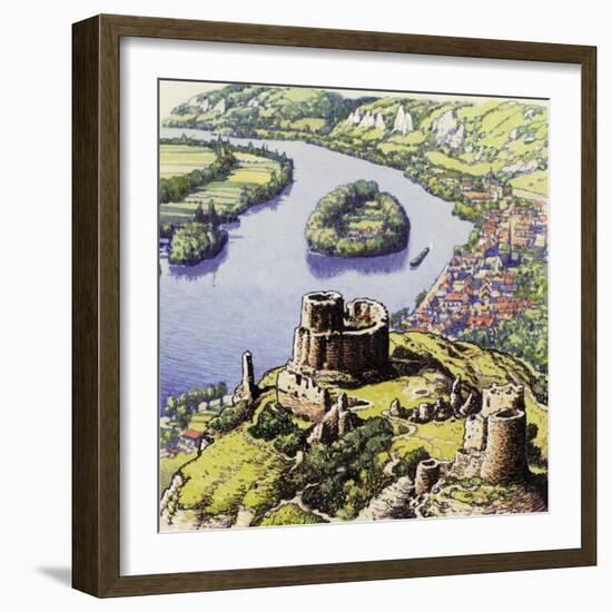 Chateau Gaillard, also known as the New Castle of the Rock-Pat Nicolle-Framed Giclee Print