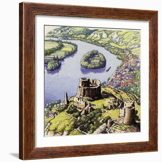 Chateau Gaillard, also known as the New Castle of the Rock-Pat Nicolle-Framed Giclee Print