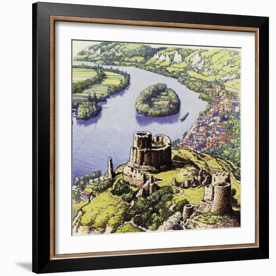 Chateau Gaillard, also known as the New Castle of the Rock-Pat Nicolle-Framed Giclee Print