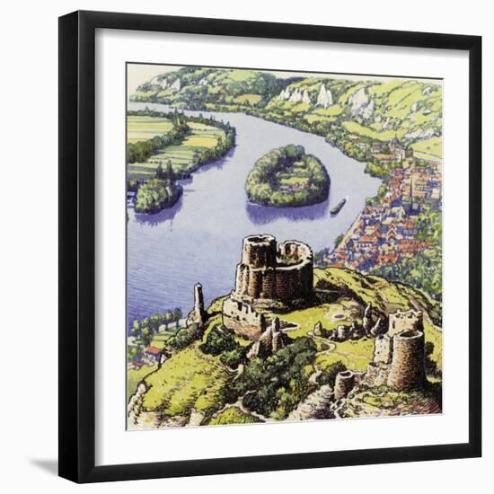 Chateau Gaillard, also known as the New Castle of the Rock-Pat Nicolle-Framed Giclee Print