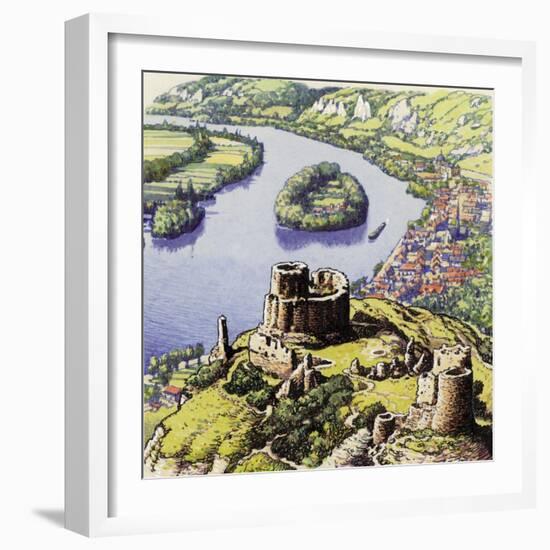 Chateau Gaillard, also known as the New Castle of the Rock-Pat Nicolle-Framed Giclee Print