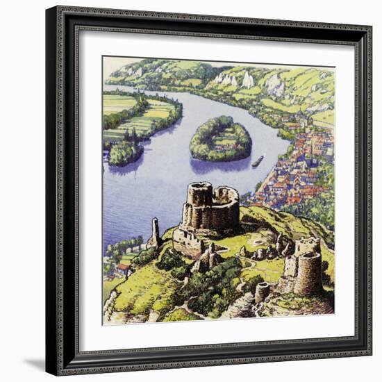 Chateau Gaillard, also known as the New Castle of the Rock-Pat Nicolle-Framed Giclee Print