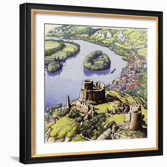 Chateau Gaillard, also known as the New Castle of the Rock-Pat Nicolle-Framed Giclee Print