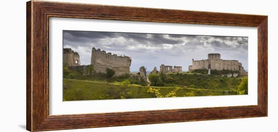 Chateau Gaillard panorama, Les Andelys, Eure, Normandy, France-Charles Bowman-Framed Photographic Print