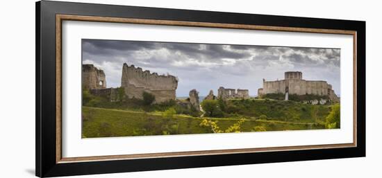 Chateau Gaillard panorama, Les Andelys, Eure, Normandy, France-Charles Bowman-Framed Photographic Print