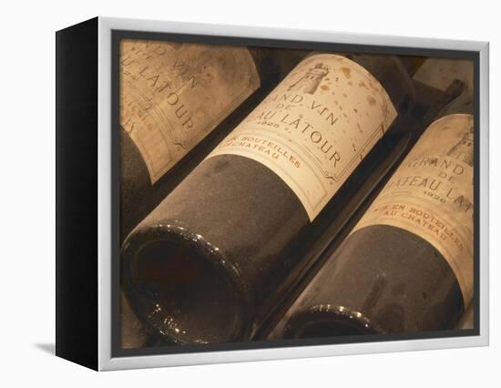 Chateau Latour from Pauillac, Medoc, Bordeaux, Ulriksdal Vardshus Restaurant, Stockholm, Sweden-Per Karlsson-Framed Premier Image Canvas