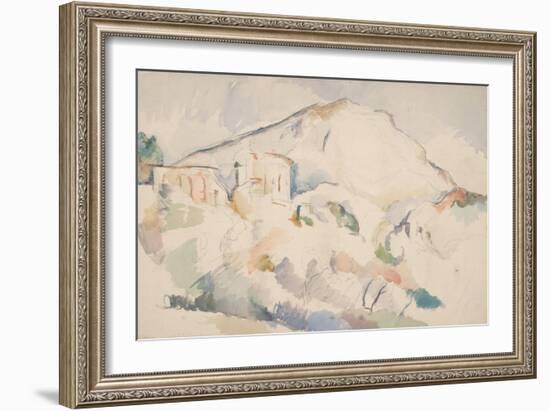 Château Noir and Mont Sainte-Victoire, Ca 1890-1895-Paul Cézanne-Framed Giclee Print