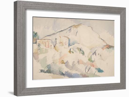 Château Noir and Mont Sainte-Victoire, Ca 1890-1895-Paul Cézanne-Framed Giclee Print