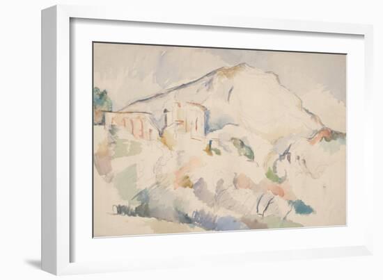 Château Noir and Mont Sainte-Victoire, Ca 1890-1895-Paul Cézanne-Framed Giclee Print