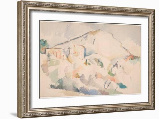 Chateau Noir And Mont Sainte-Victoire-Paul Cézanne-Framed Giclee Print