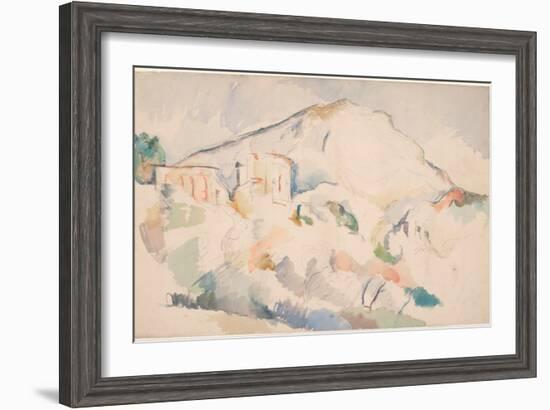 Chateau Noir And Mont Sainte-Victoire-Paul Cézanne-Framed Giclee Print