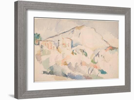 Chateau Noir And Mont Sainte-Victoire-Paul Cézanne-Framed Giclee Print