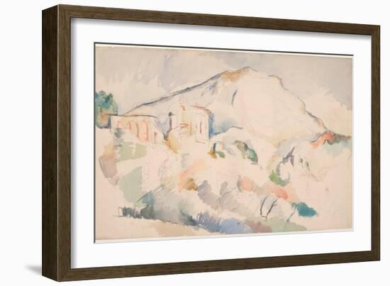 Chateau Noir And Mont Sainte-Victoire-Paul Cézanne-Framed Giclee Print
