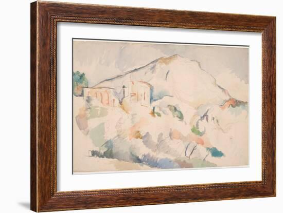 Chateau Noir And Mont Sainte-Victoire-Paul Cézanne-Framed Giclee Print