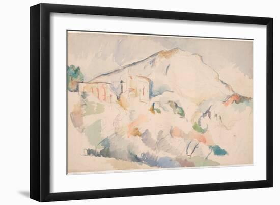 Chateau Noir And Mont Sainte-Victoire-Paul Cézanne-Framed Giclee Print