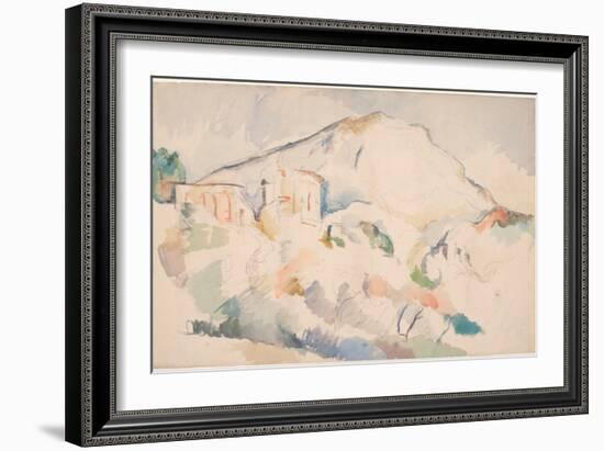 Chateau Noir And Mont Sainte-Victoire-Paul Cézanne-Framed Giclee Print