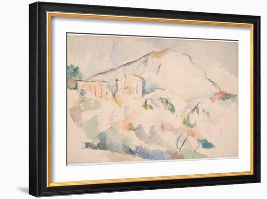 Chateau Noir And Mont Sainte-Victoire-Paul Cézanne-Framed Giclee Print