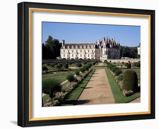 Chateau of Chenonceau and Garden, Touraine, Loire Valley, Centre, France-Roy Rainford-Framed Photographic Print