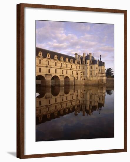 Chateau of Chenonceaux, Reflected in Water, Loire Valley, Centre, France, Europe-Jeremy Lightfoot-Framed Photographic Print