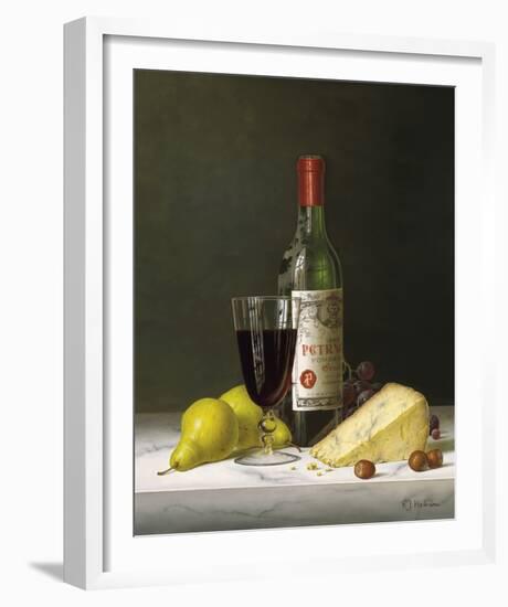 Chateau Petrus with Pears and Cheese-Roy Hodrien-Framed Giclee Print