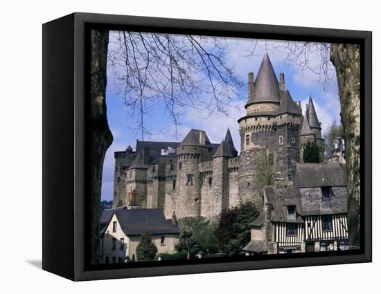 Chateau, Vitre, Ille-Et-Vilaine, Brittany, France-David Hughes-Framed Premier Image Canvas