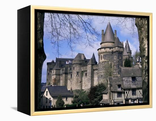 Chateau, Vitre, Ille-Et-Vilaine, Brittany, France-David Hughes-Framed Premier Image Canvas