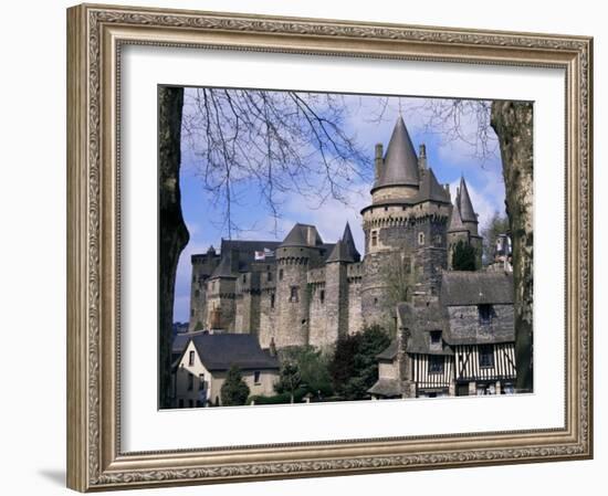 Chateau, Vitre, Ille-Et-Vilaine, Brittany, France-David Hughes-Framed Photographic Print