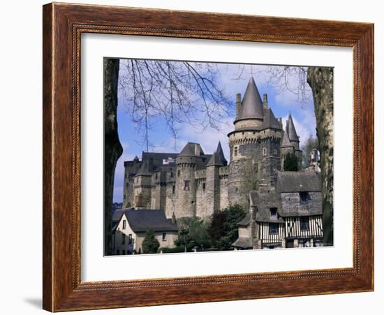 Chateau, Vitre, Ille-Et-Vilaine, Brittany, France-David Hughes-Framed Photographic Print