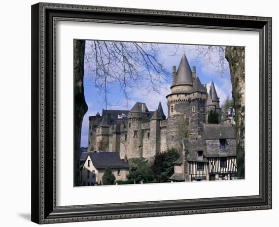 Chateau, Vitre, Ille-Et-Vilaine, Brittany, France-David Hughes-Framed Photographic Print