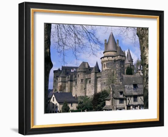 Chateau, Vitre, Ille-Et-Vilaine, Brittany, France-David Hughes-Framed Photographic Print