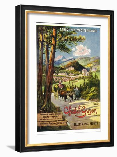 Chatel-Guyon, France - General View of the Town, Paris a Lyon Et A  La Mediterranee Railway, c.1920-Lantern Press-Framed Art Print