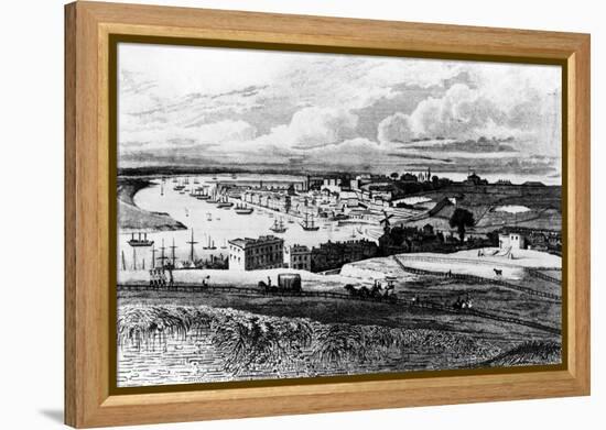 Chatham Dockyard from Port Pitt, Engraved by R. Roffe, Published in Ireland's 'History of Kent',…-George Sidney Shepherd-Framed Premier Image Canvas