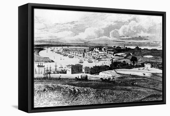 Chatham Dockyard from Port Pitt, Engraved by R. Roffe, Published in Ireland's 'History of Kent',…-George Sidney Shepherd-Framed Premier Image Canvas