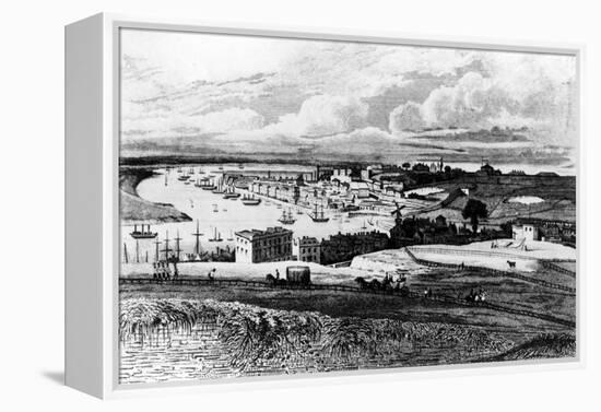 Chatham Dockyard from Port Pitt, Engraved by R. Roffe, Published in Ireland's 'History of Kent',…-George Sidney Shepherd-Framed Premier Image Canvas