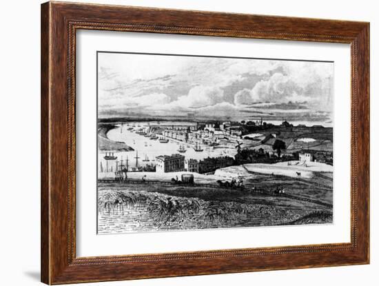 Chatham Dockyard from Port Pitt, Engraved by R. Roffe, Published in Ireland's 'History of Kent',…-George Sidney Shepherd-Framed Giclee Print