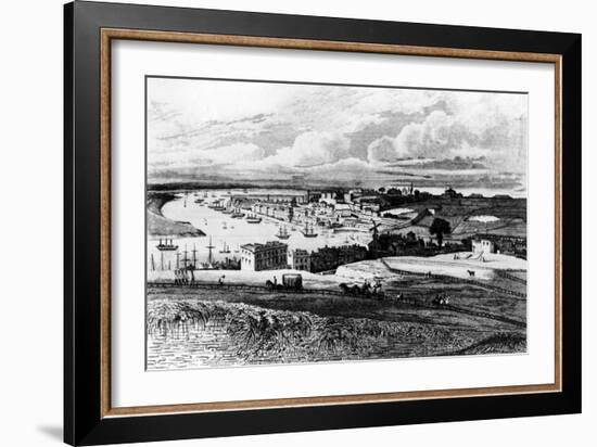 Chatham Dockyard from Port Pitt, Engraved by R. Roffe, Published in Ireland's 'History of Kent',…-George Sidney Shepherd-Framed Giclee Print