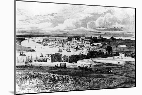 Chatham Dockyard from Port Pitt, Engraved by R. Roffe, Published in Ireland's 'History of Kent',…-George Sidney Shepherd-Mounted Giclee Print