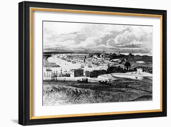 Chatham Dockyard from Port Pitt, Engraved by R. Roffe, Published in Ireland's 'History of Kent',…-George Sidney Shepherd-Framed Giclee Print