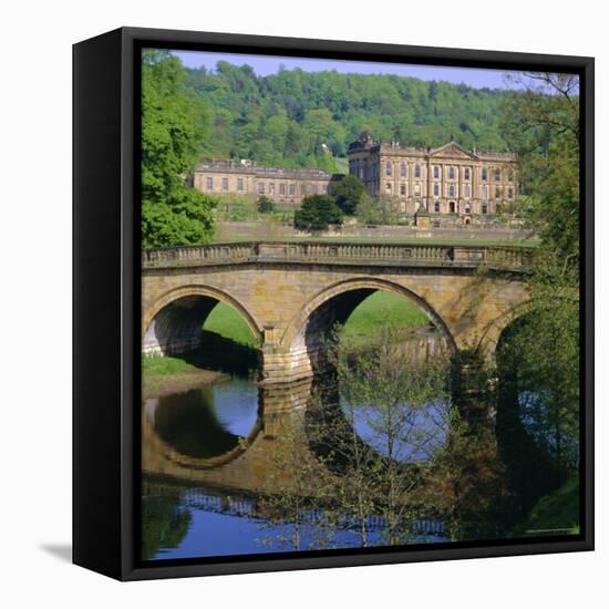 Chatsworth House, Derbyshire, England, UK-Roy Rainford-Framed Premier Image Canvas