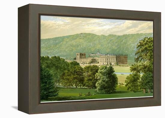 Chatsworth House, Derbyshire, Home of the Duke of Devonshire, C1880-Benjamin Fawcett-Framed Premier Image Canvas