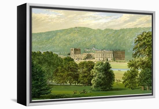 Chatsworth House, Derbyshire, Home of the Duke of Devonshire, C1880-Benjamin Fawcett-Framed Premier Image Canvas