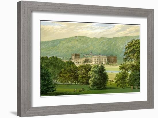 Chatsworth House, Derbyshire, Home of the Duke of Devonshire, C1880-Benjamin Fawcett-Framed Giclee Print