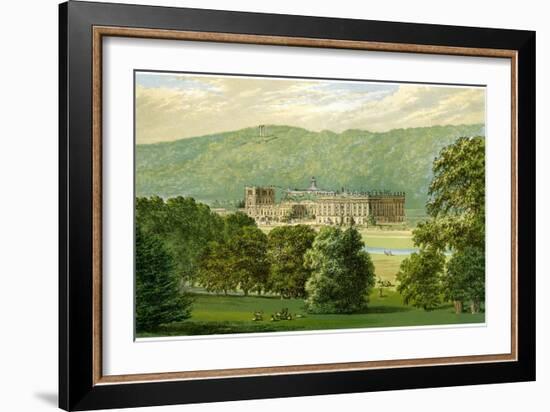 Chatsworth House, Derbyshire, Home of the Duke of Devonshire, C1880-Benjamin Fawcett-Framed Giclee Print