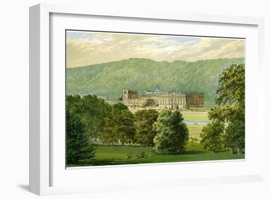 Chatsworth House, Derbyshire, Home of the Duke of Devonshire, C1880-Benjamin Fawcett-Framed Giclee Print