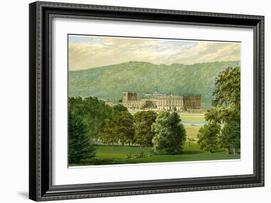 Chatsworth House, Derbyshire, Home of the Duke of Devonshire, C1880-Benjamin Fawcett-Framed Giclee Print