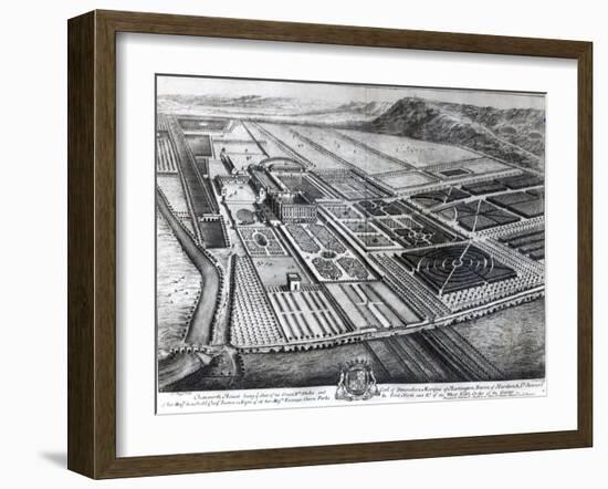 Chatsworth House, Engraved by Johannes Kip-Leonard Knyff-Framed Giclee Print