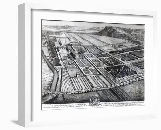 Chatsworth House, Engraved by Johannes Kip-Leonard Knyff-Framed Giclee Print