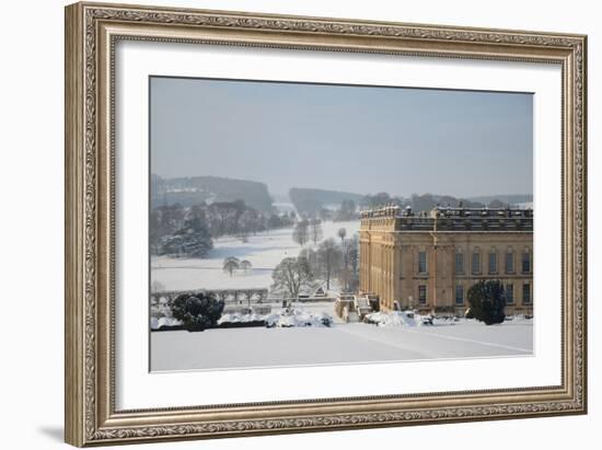 Chatsworth House from the East, Derbyshire-null-Framed Photographic Print