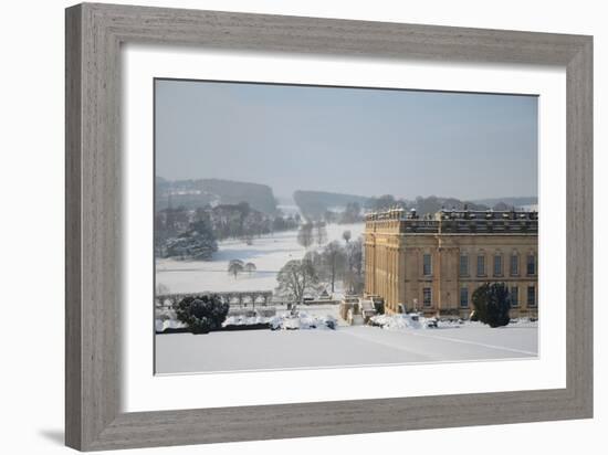 Chatsworth House from the East, Derbyshire-null-Framed Photographic Print