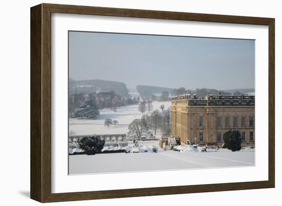 Chatsworth House from the East, Derbyshire-null-Framed Photographic Print